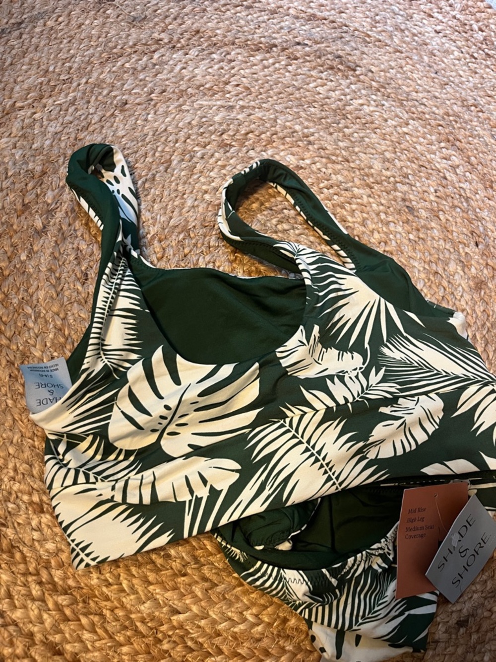 Shade & Shore Green Leaf Print Bikini Set - Picture 5 of 5